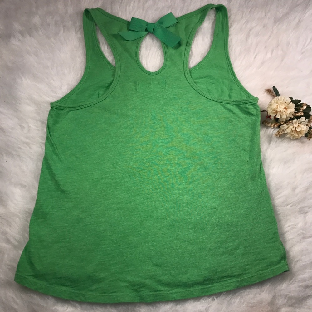 Abercrombie & Fitch Green Bow Back Racerback Tank